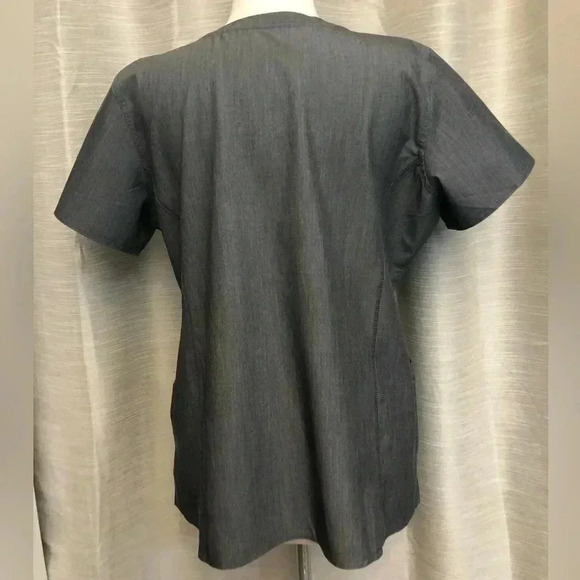 MED COUTURE Touch Mock Wrap Women’s 3-Pocket Scrub Top (7472) - Picture 3 of 10